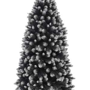 6ft Grand Empress Spruce Christmas Tree Black Frosted Silver 1.83m