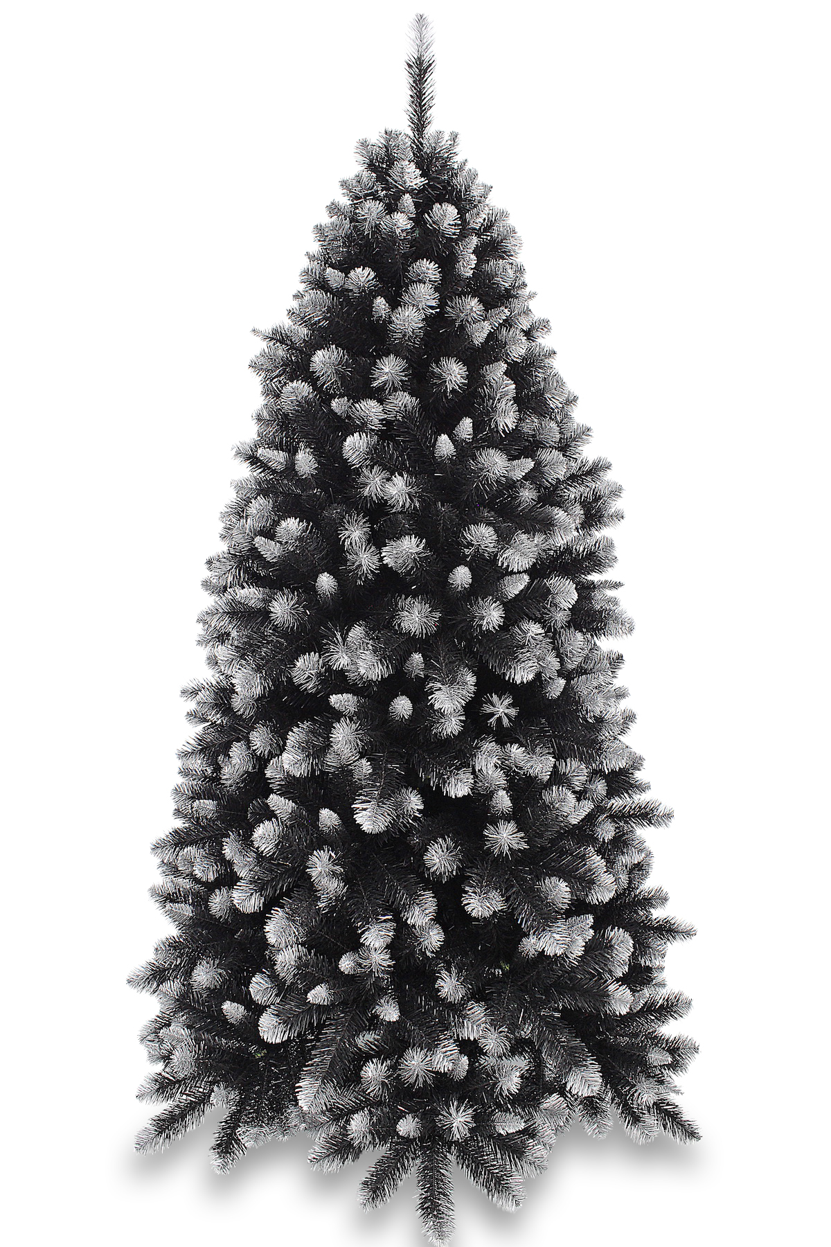 6ft Grand Empress Spruce Christmas Tree Black Frosted Silver 1.83m